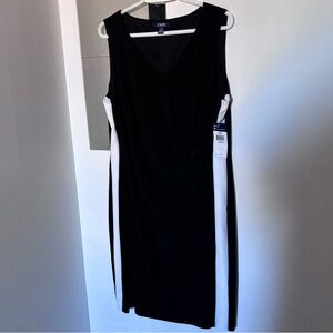 Chaps Black and White Dress